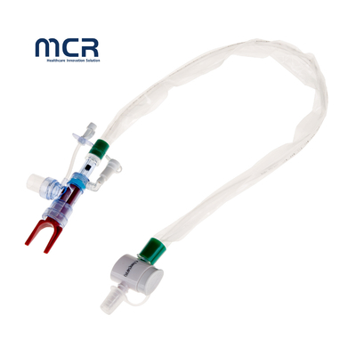Auto Flushing Soft Blue Suction Tip Design for Reduced Patient Damage Closed Suction Catheter/System 72H